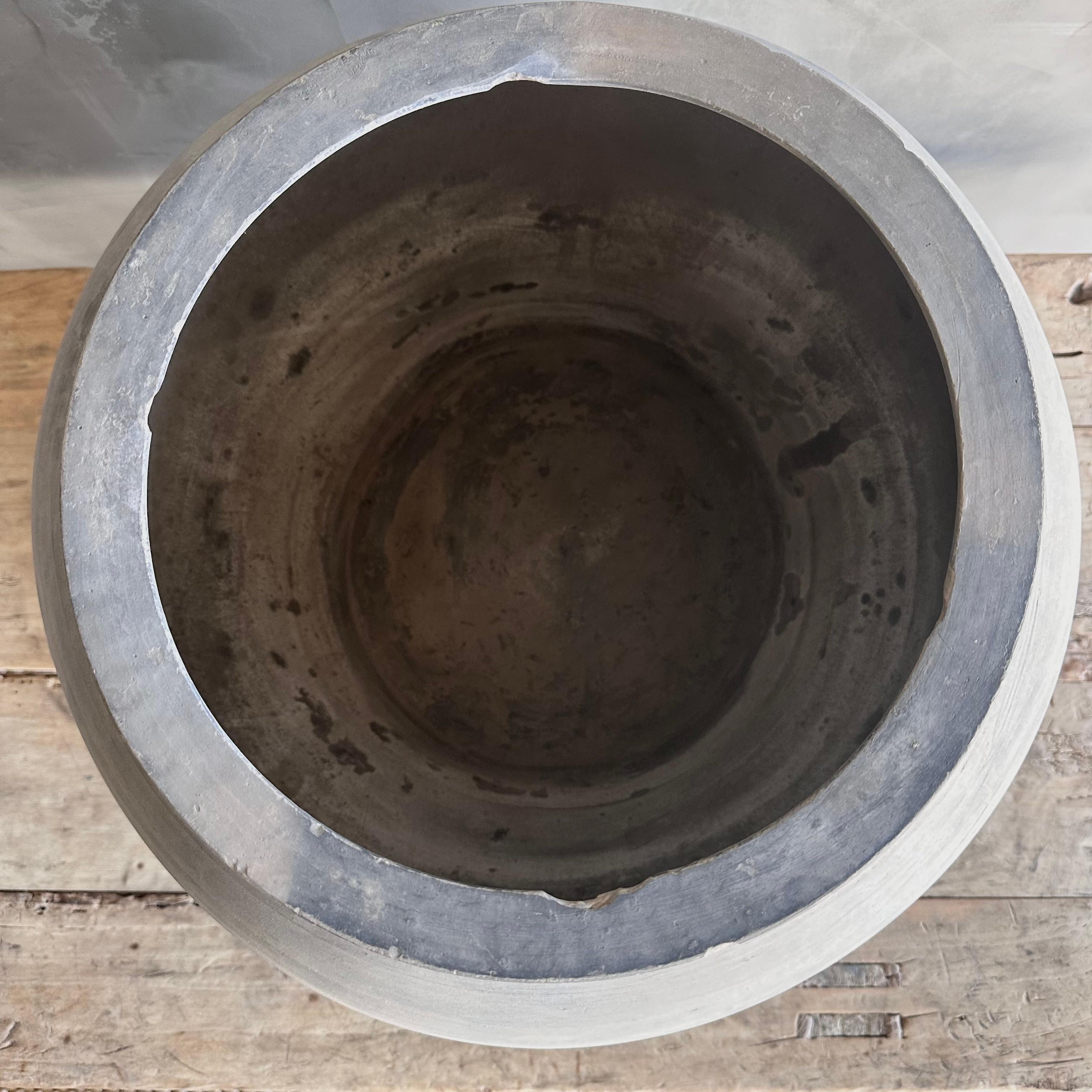Argilla Ceramica ad olio opaca vintage di grandi dimensioni