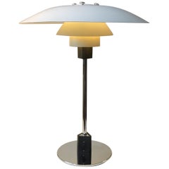 Vintage Matté White PH 4/3 Table Lamp by Poul Henningsen, Louis Poulsen, 1970s