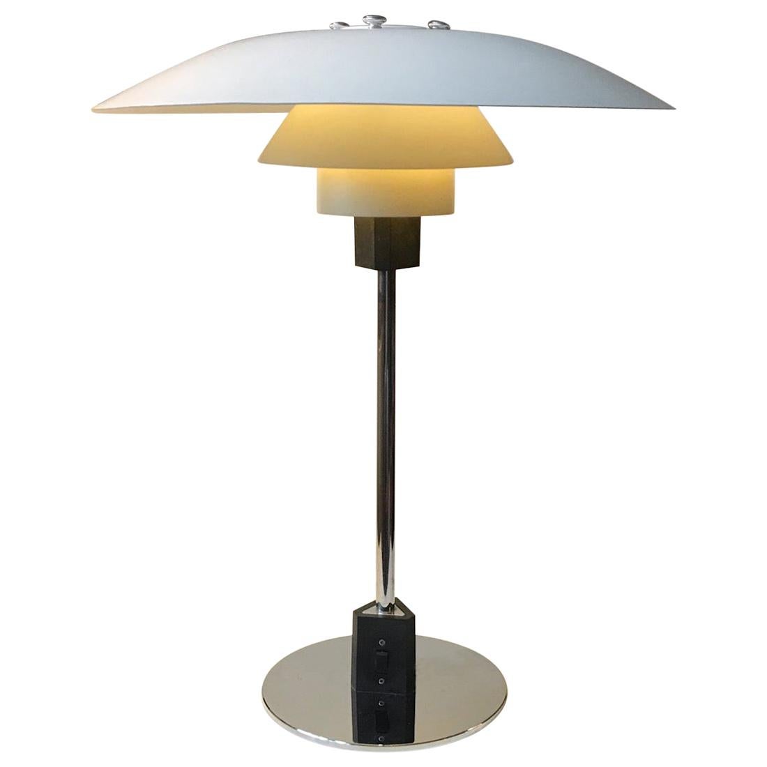 Vintage Matté White PH 4/3 Table Lamp by Poul Henningsen, Louis Poulsen, 1970s