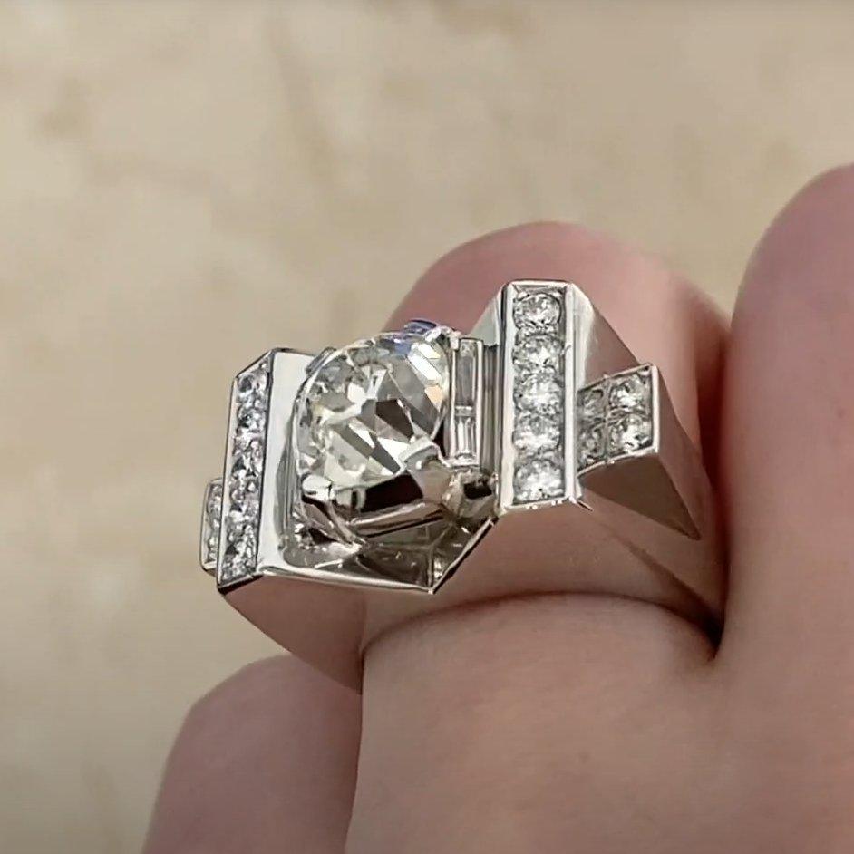 De las mujeres Anillo de compromiso de diamantes Mauboussin vintage (GIA aprox. 3,00 quilates), platino en venta