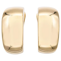 Vintage Mauboussin Paris 18k Yellow Gold Hoop Earrings