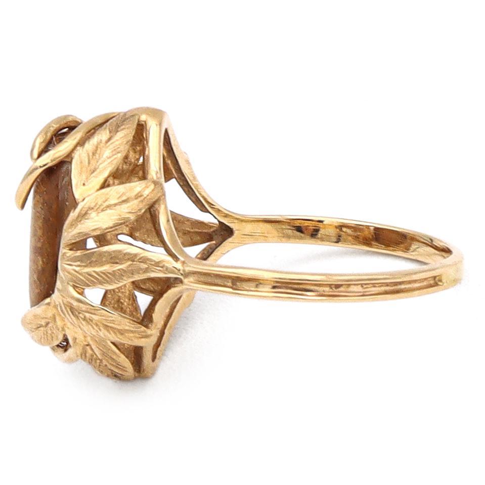 Vintage Maui Divers of Hawaii 14k Gelbgold & Gold Korallen Ring im Zustand „Gut“ im Angebot in New York, NY