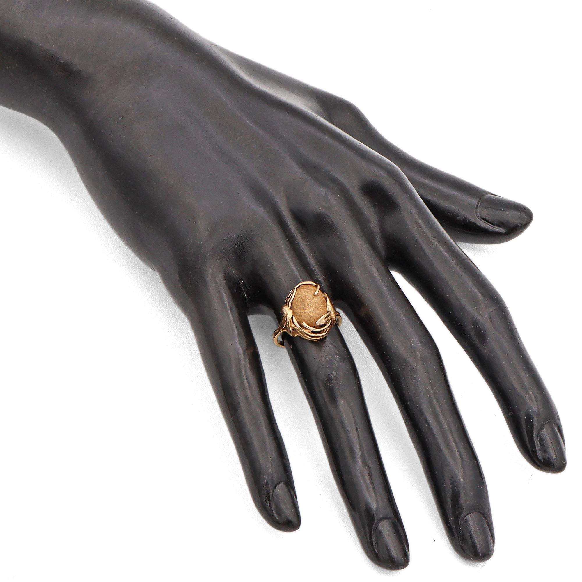 Vintage Maui Divers of Hawaii 14k Gelbgold & Gold Korallen Ring im Angebot 2