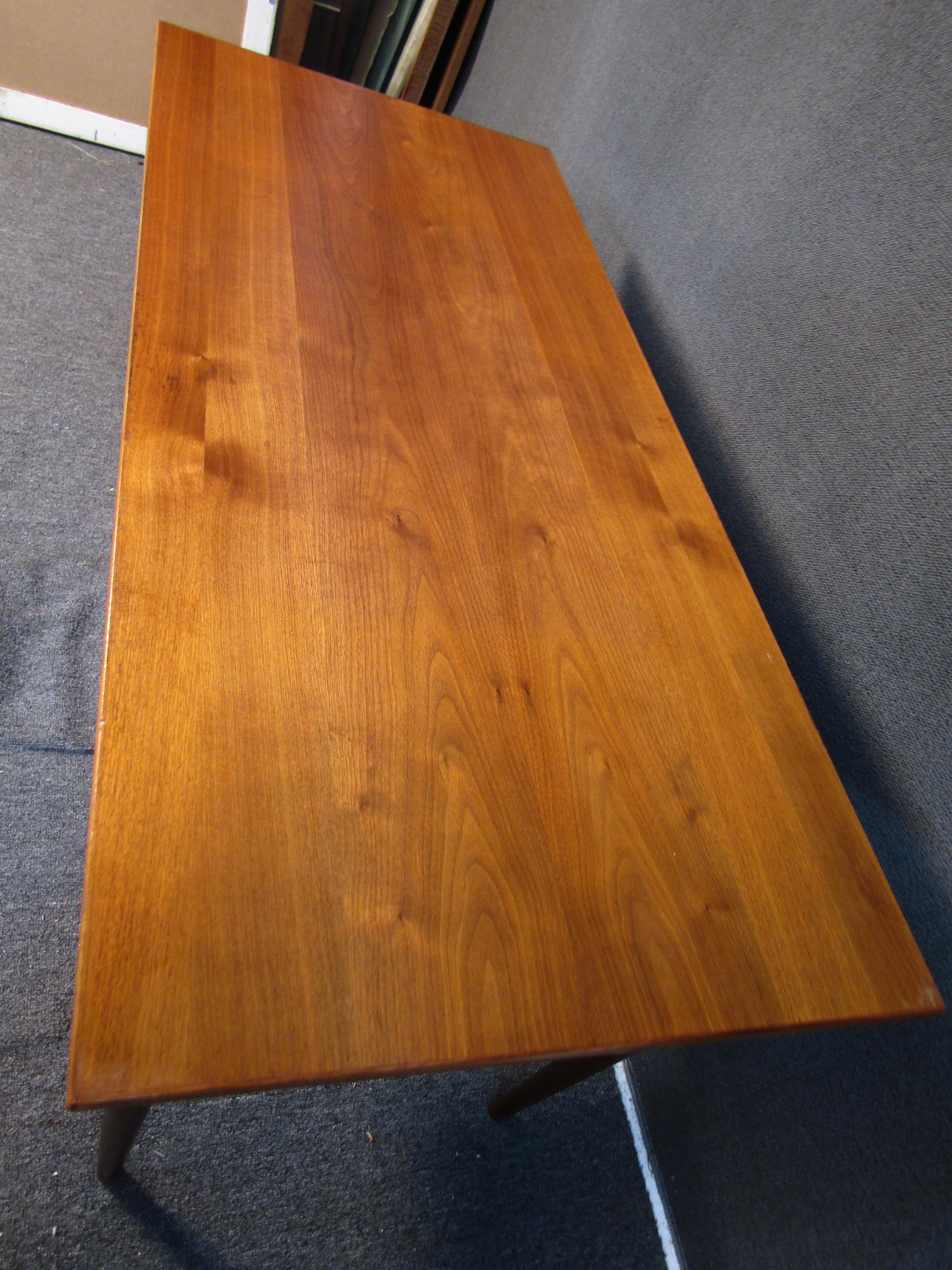 Scrivania vintage in teak di metà secolo di Maurice Villency in vendita 11
