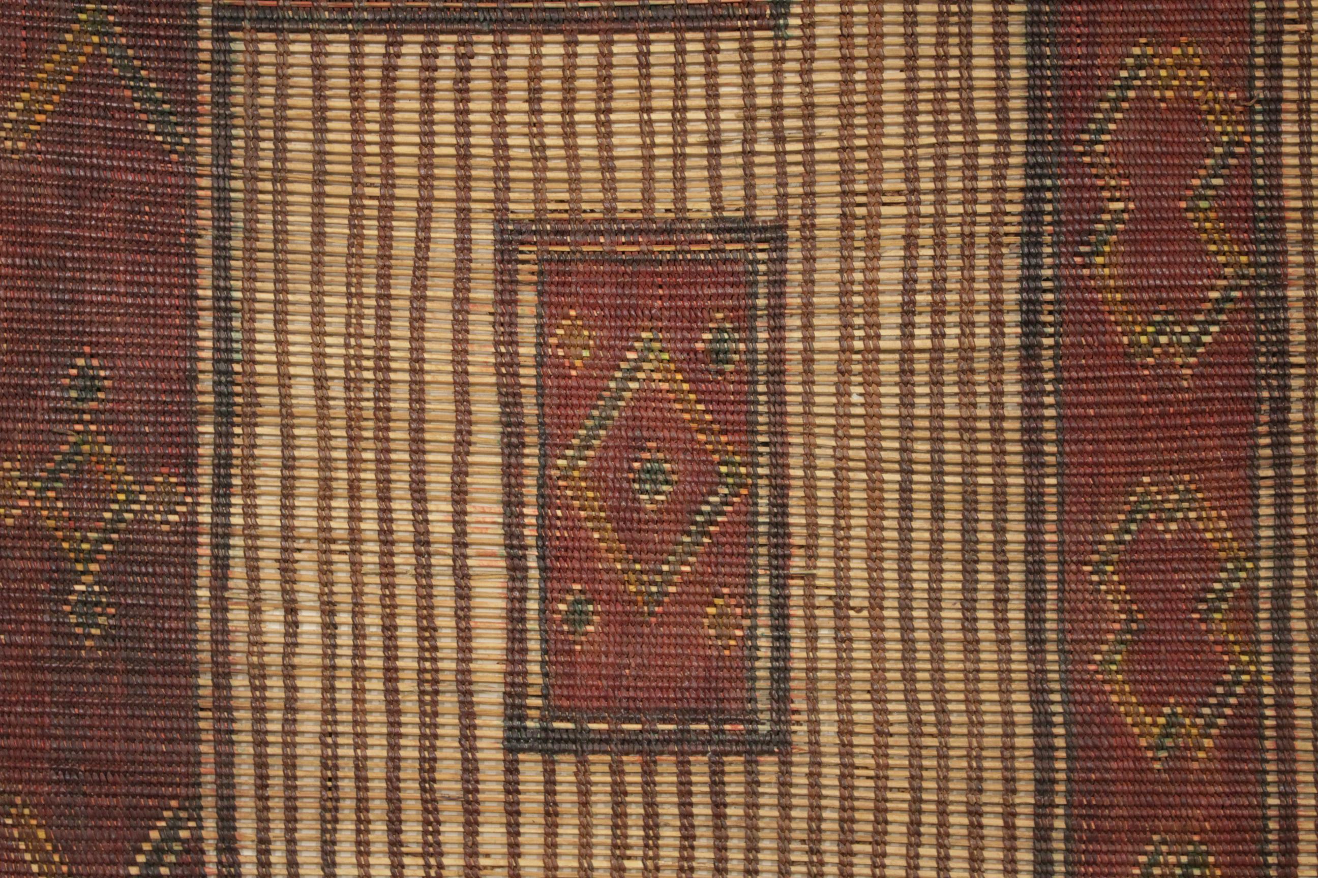 Großer Vintage-Teppich aus Mauritanian Sahara Tuareg Leder und Schilf  (Handgewebt) im Angebot