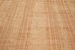 Vintage Mauritanian Saharan Tuareg Reed Rug with Embroidered Leather