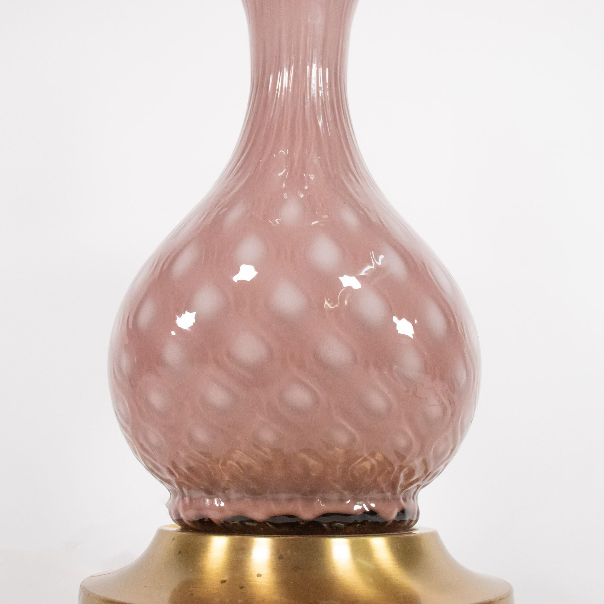 Verre de Murano Lampe de table Murano mauve attribuée à Barovier & Toso en vente