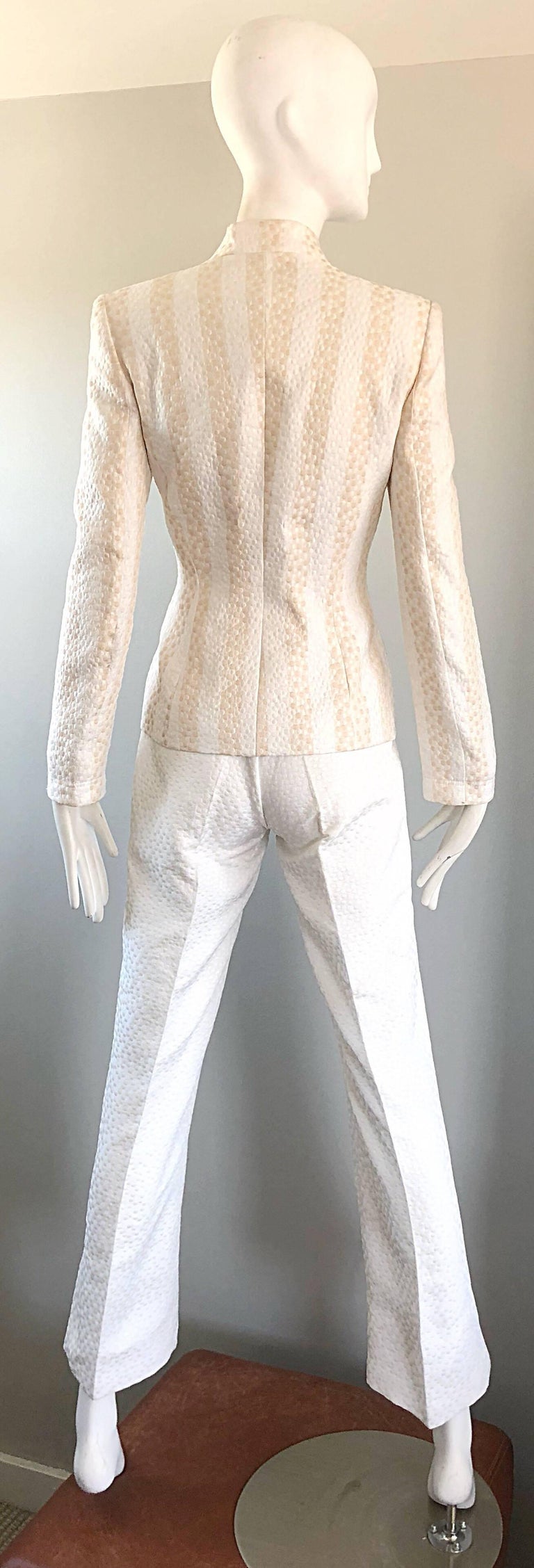 polka dot pants suit