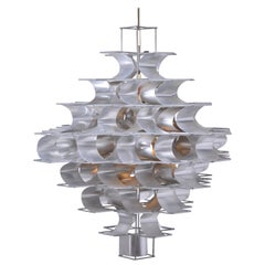 Vintage Mid-Century Modern 'Cassiopée' Chandelier by Max Sauze, 1969