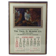 Vintage Maxfield Parrish Salesman Sample Calendar “Daydreams” C1939