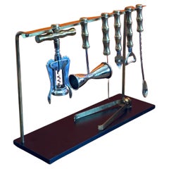 Vintage Maxwell Phillips Hollywood Regency Cocktail Bar Tool Set, 1970s