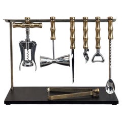 Vintage Maxwell Phillips Hollywood Regency Cocktail Bar Tool Set, 1970s