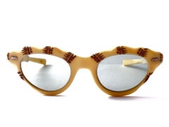 Vintage May Cat Eye Frame 1960's Midcentury Sunglasses Made In Italy