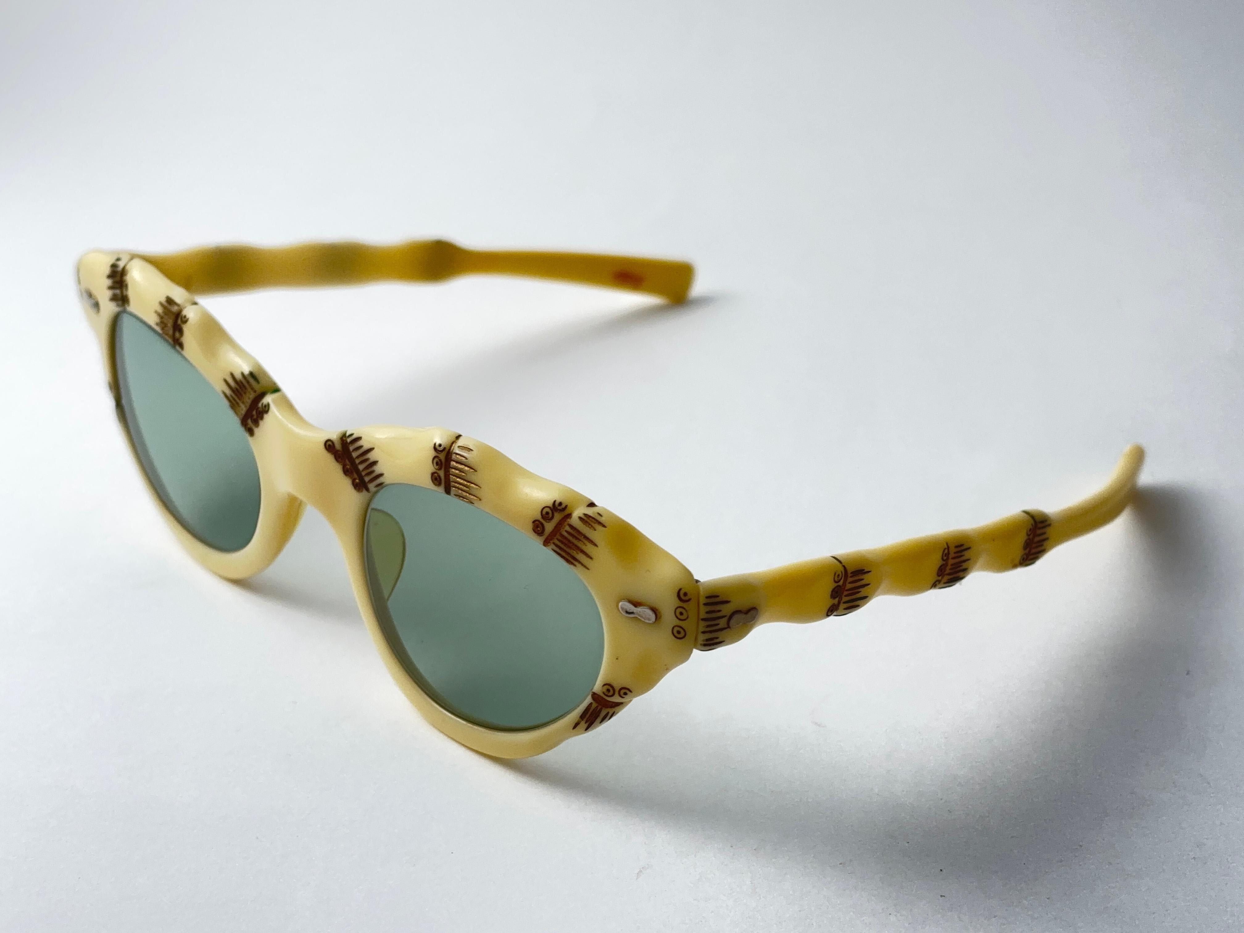 Gafas de sol Vintage May Cat Eye Frame 1960's Midcentury Made In Italy en venta 1