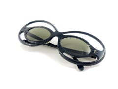 Gafas de sol vintage May Mask en blanco y negro Made In USA