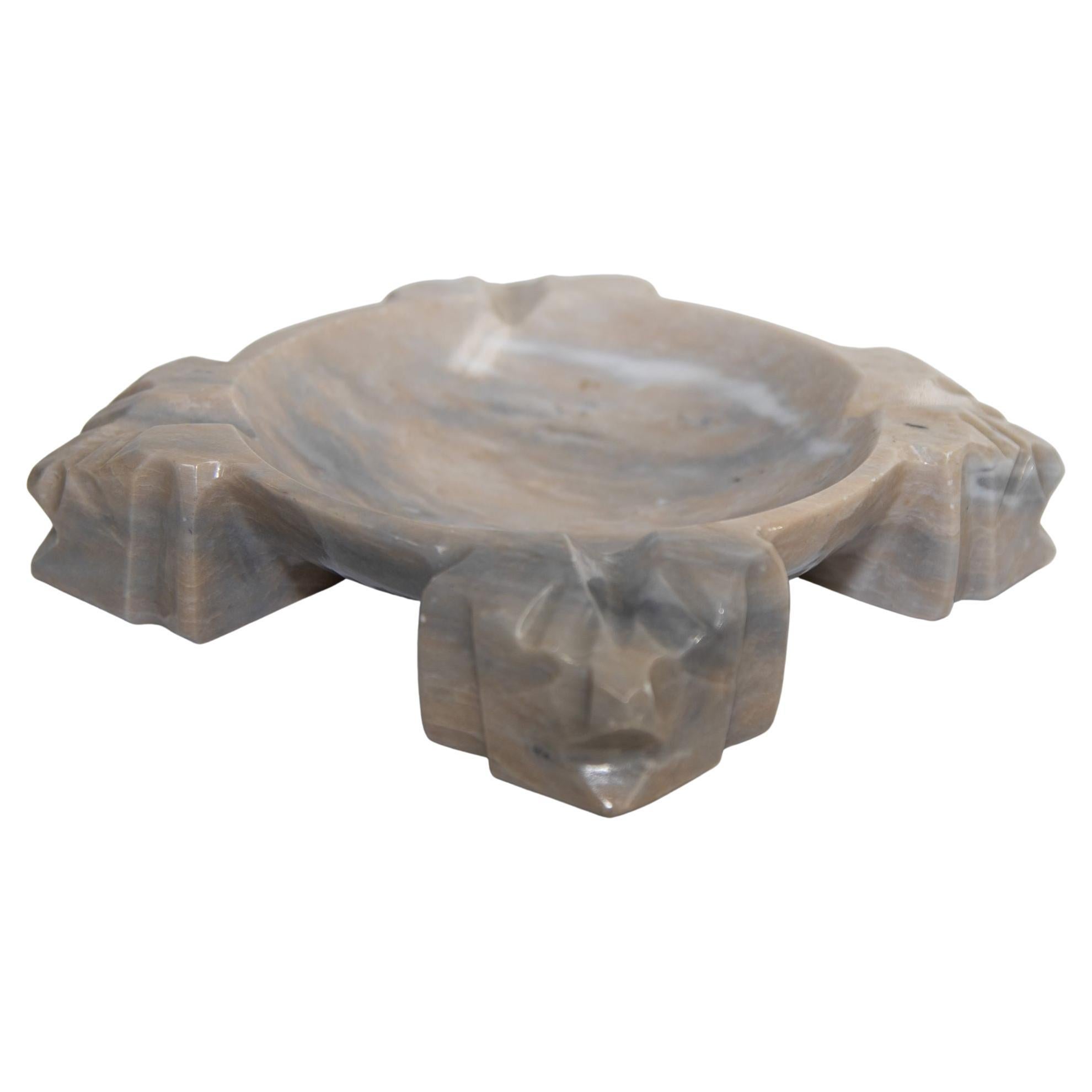 Vintage Mayan Aztec Marble Large Ashtray Centerpiece For Sale