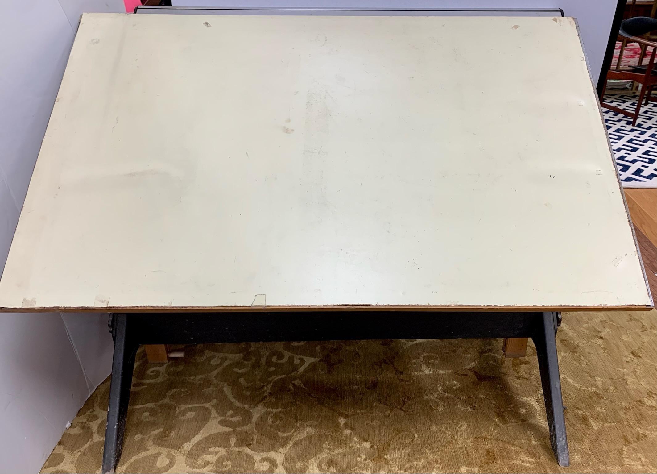 20th Century Vintage Mayline Architect Drafting Table Desk with Chair
