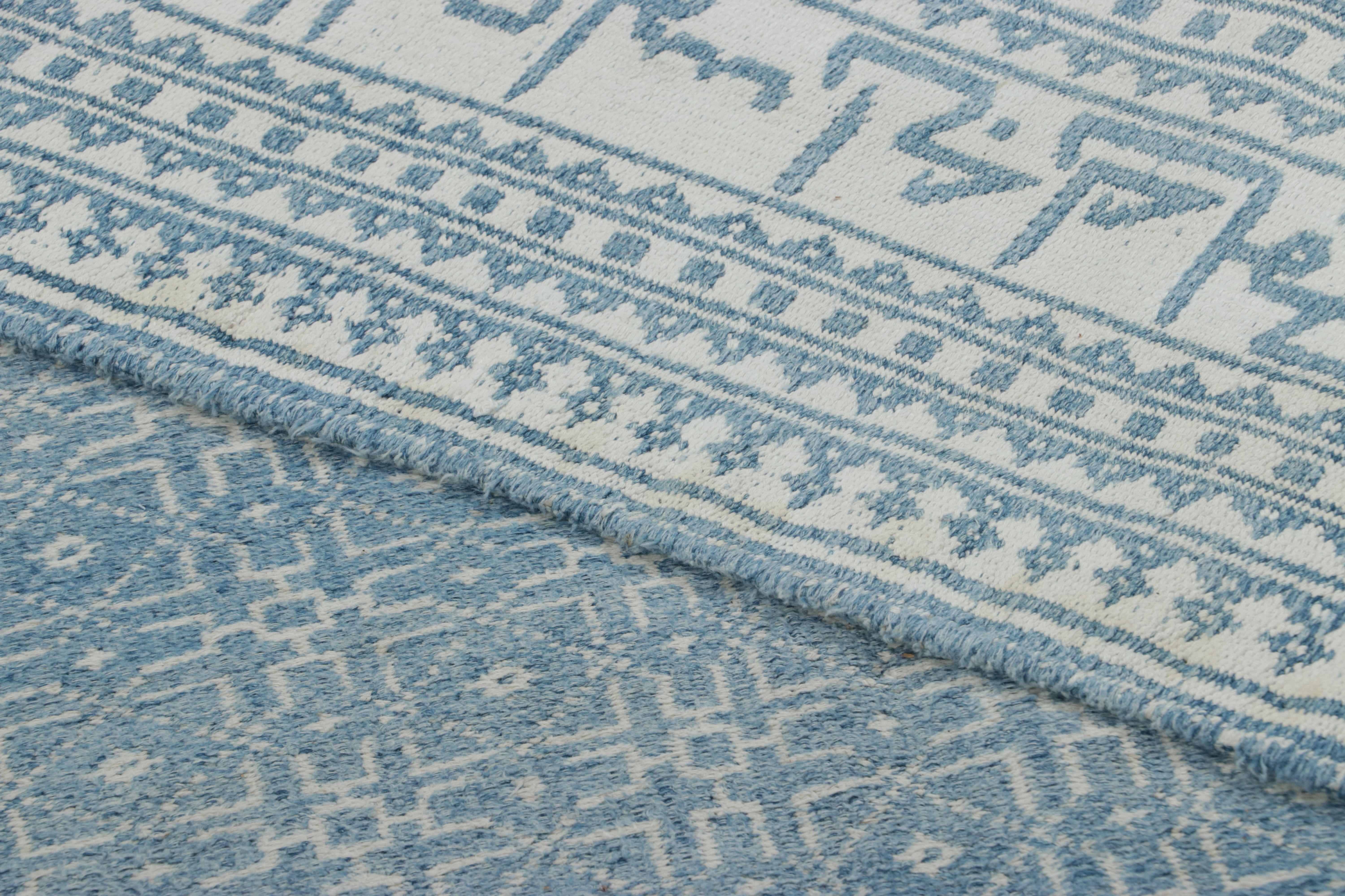 Vintage Mazandaran Persisch Kilim, Galerie Läufer Teppich in Hellblau - Rug & Kili (Wolle) im Angebot