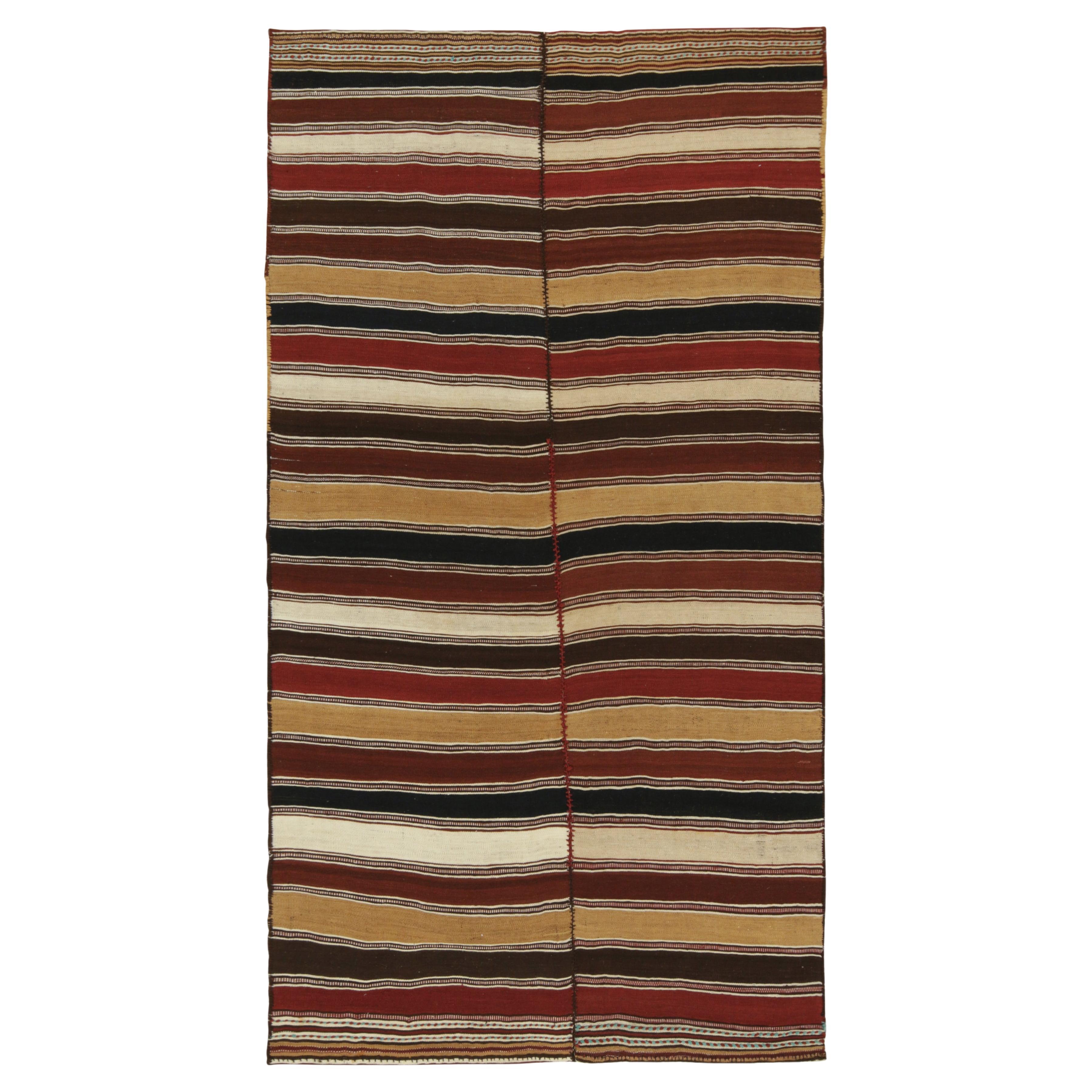 Vintage Mazandaran Persian Kilim in Rich Stripe Patterns by Rug & Kilim For Sale