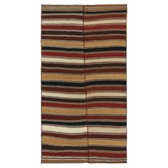 Tapis Kilim persan Mazandaran vintage à riches motifs à rayures par Kilim