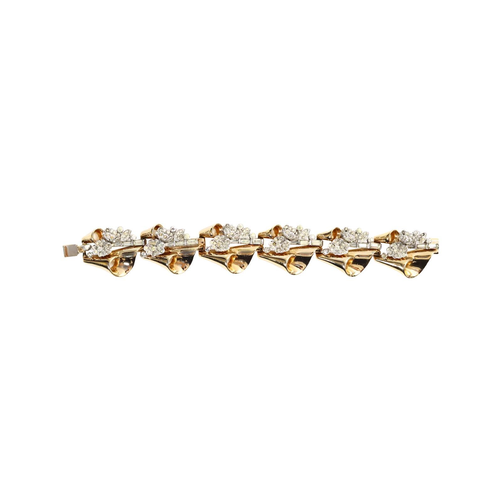 Bracelet vintage Mazer en or et diamants, années 1960 en vente 1
