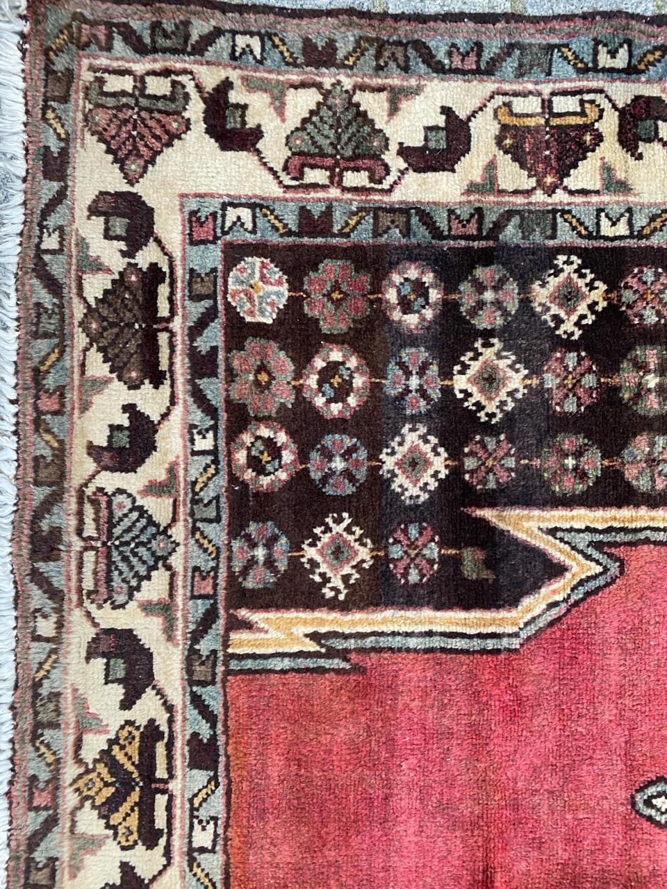 Asian Bobyrug’s pretty Vintage Mazlaghan Rug For Sale