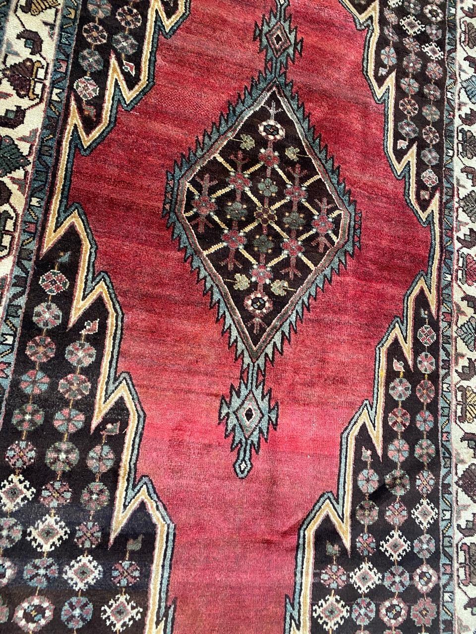 Wool Bobyrug’s pretty Vintage Mazlaghan Rug For Sale