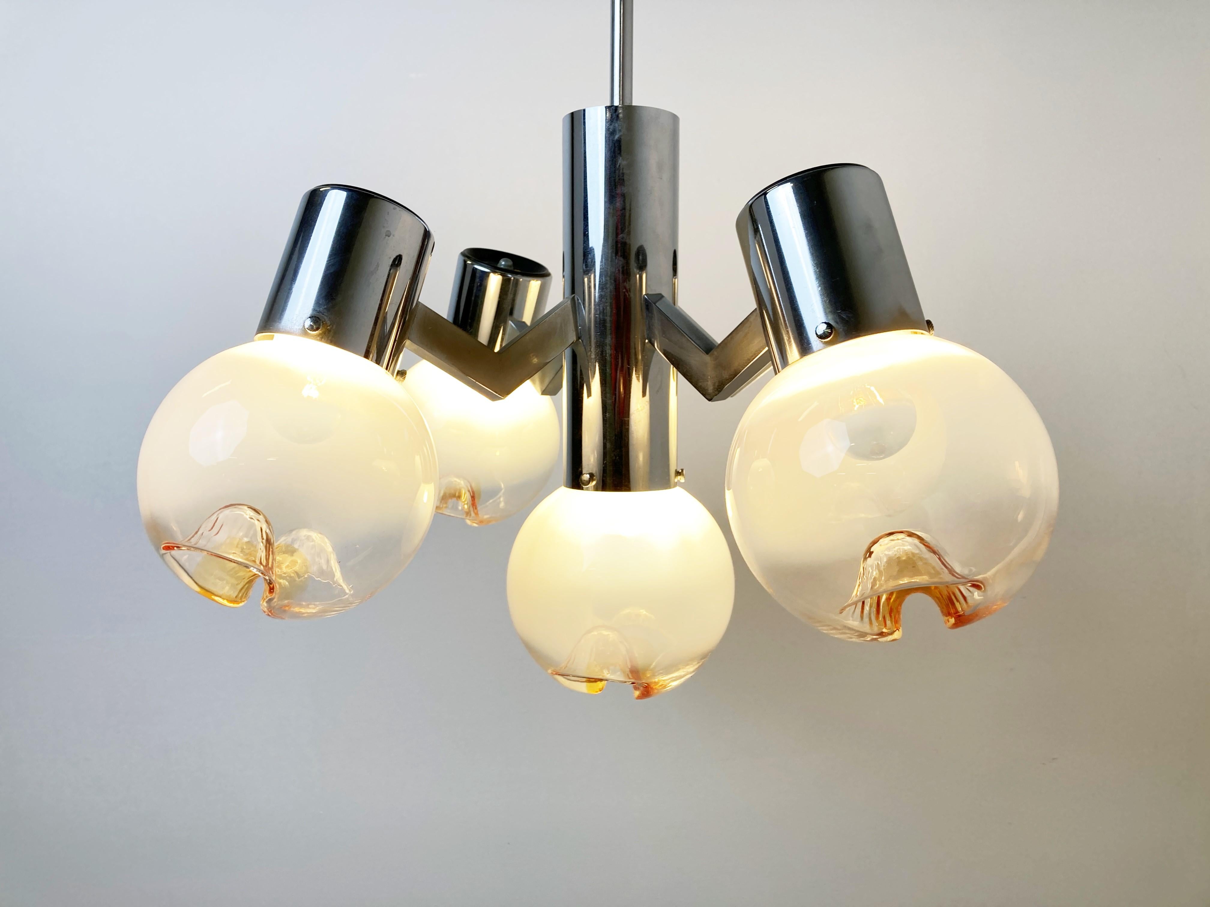 Italian Vintage Mazzega Chandelier, 1960s For Sale