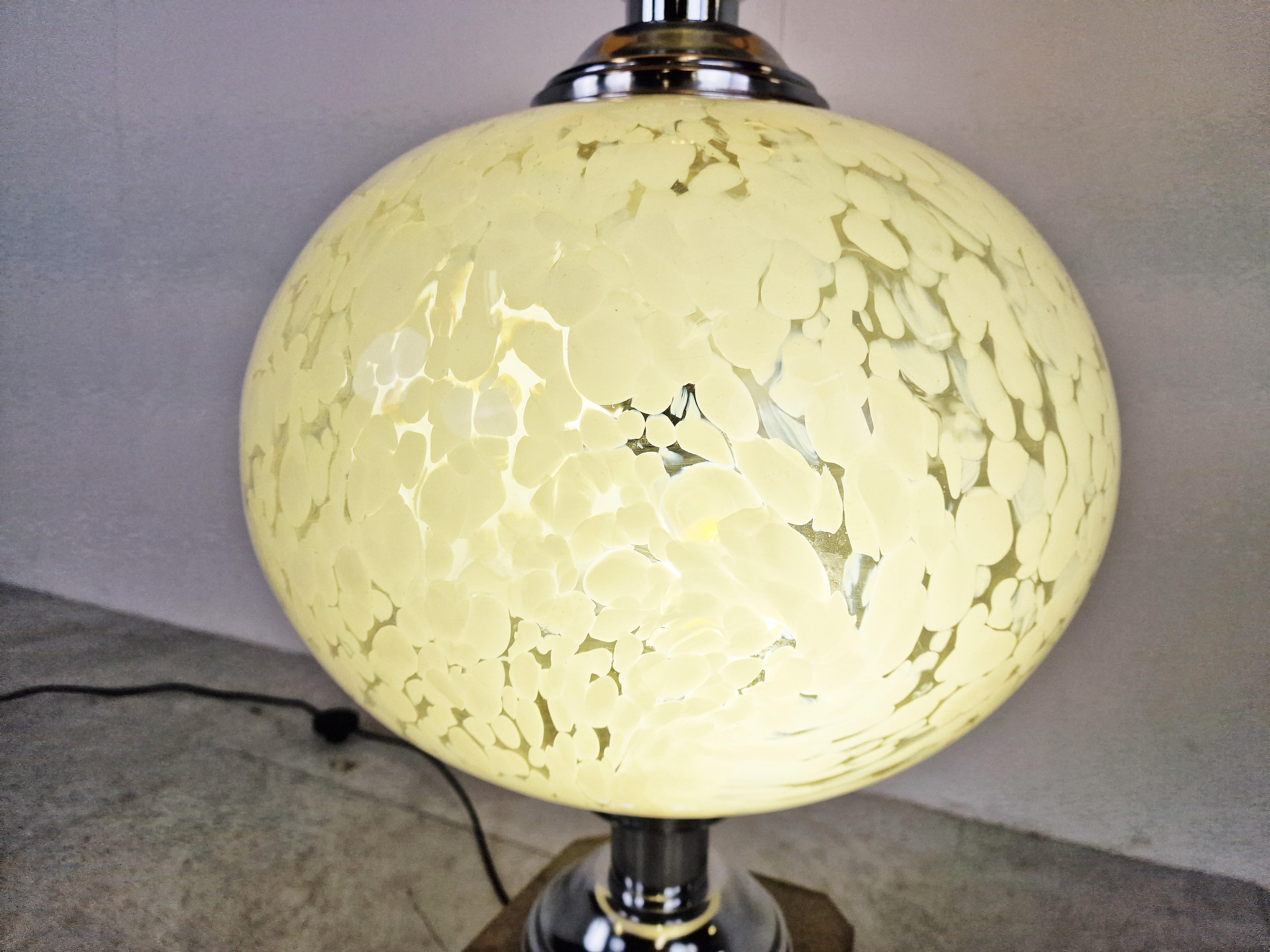 Murano Glass Vintage Mazzega Floor Lamp with Marble, 1960s For Sale