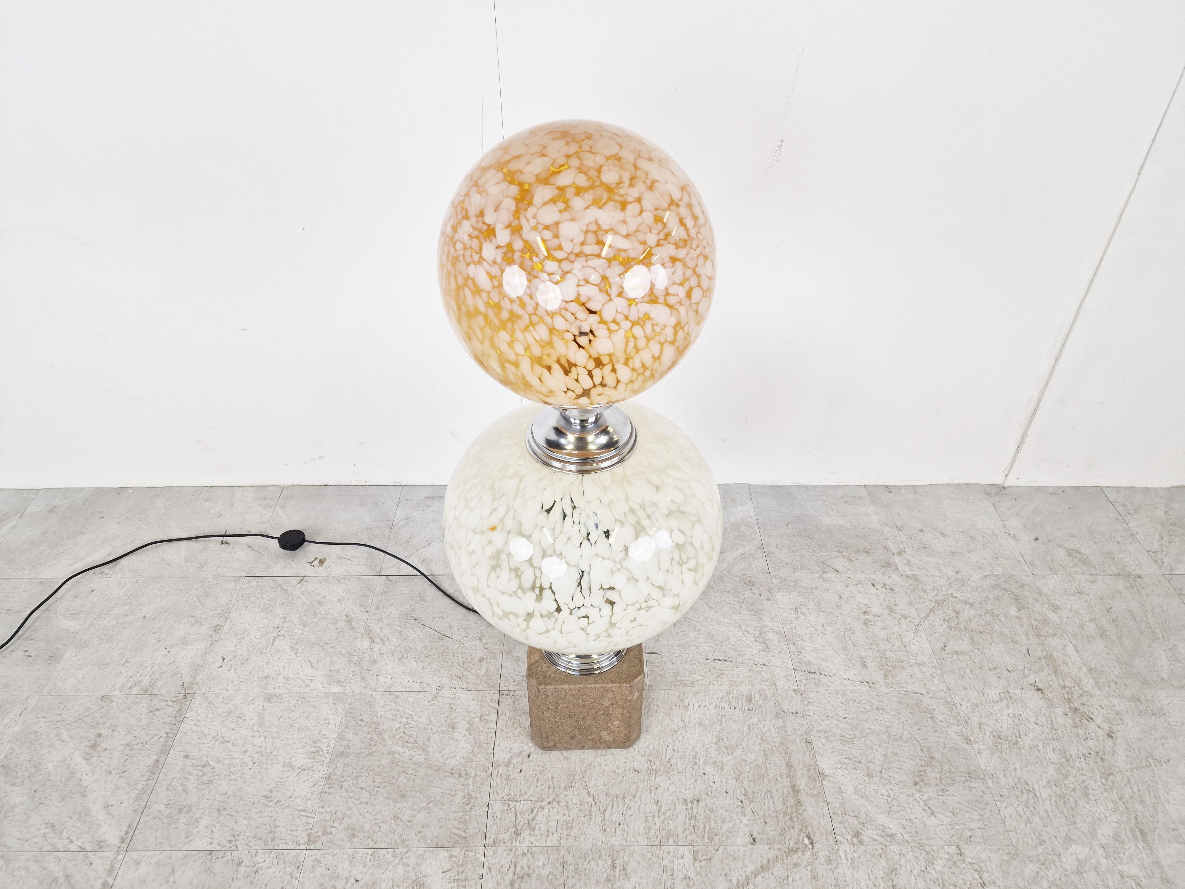 Vintage Mazzega Floor Lamp with Marble, 1960s For Sale 2