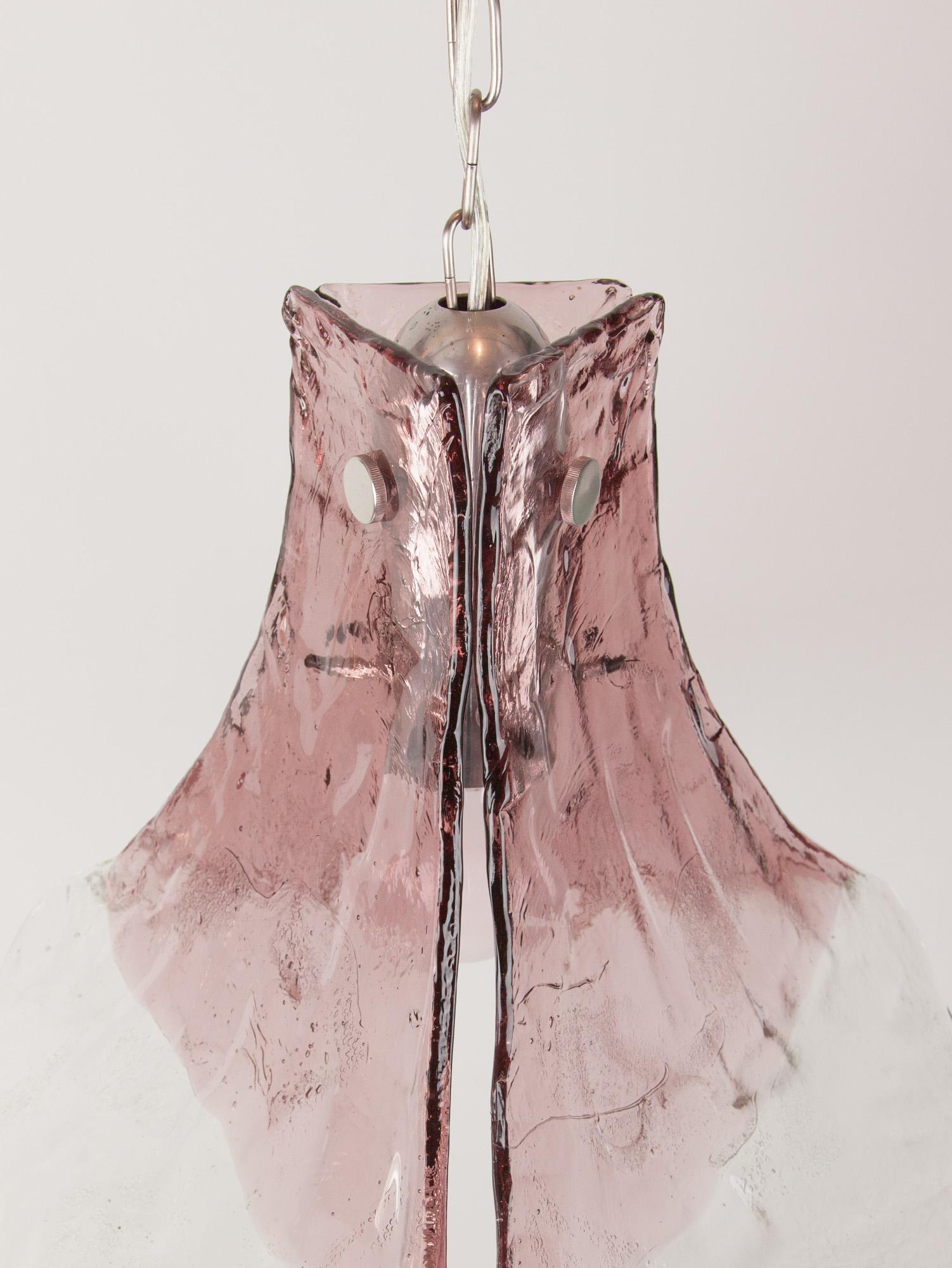 Steel Vintage Mazzega Murano Ceiling Light by Carlo Nason for Kalmar Franken, 1960s For Sale