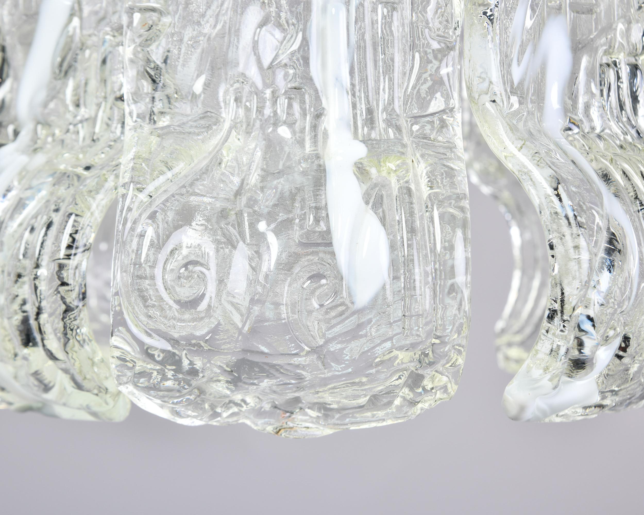 20ième siècle Pendentif vintage en verre de Murano Mazzega  en vente