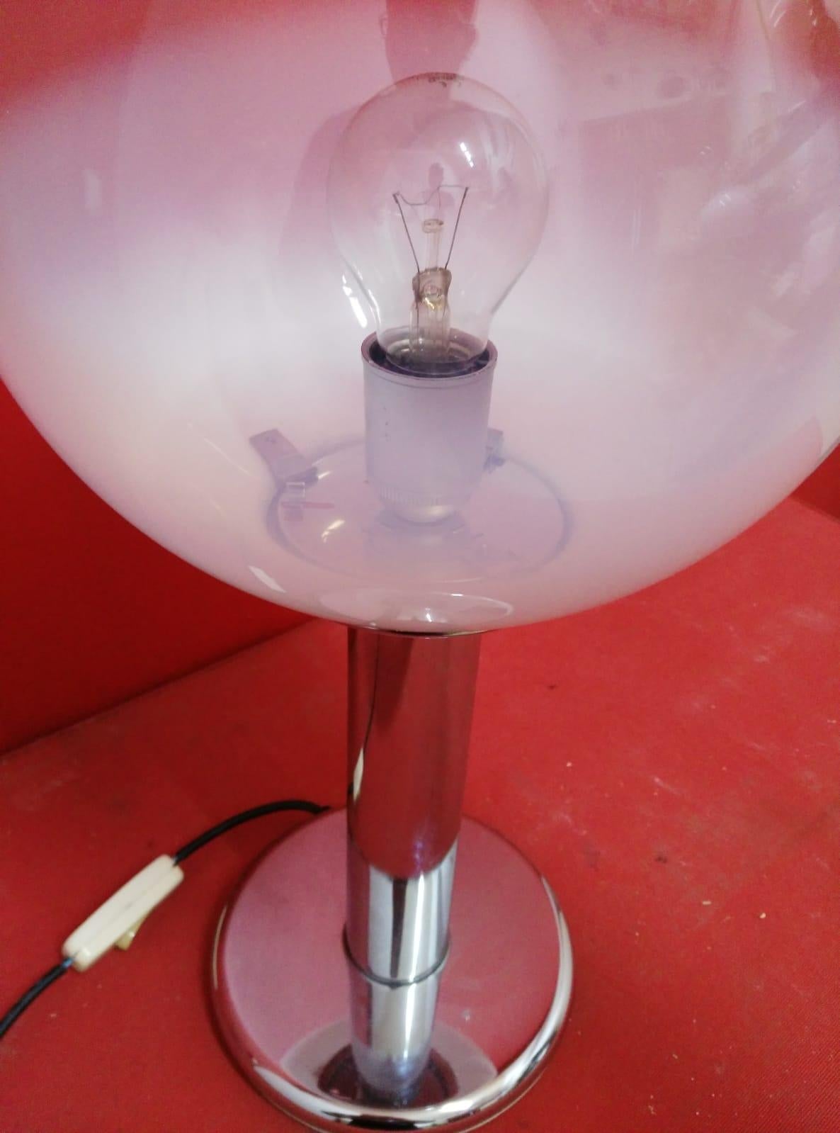 Galvanized midcenturyVintage Mazzega Murano Table Lamp, Italian Style, 1960