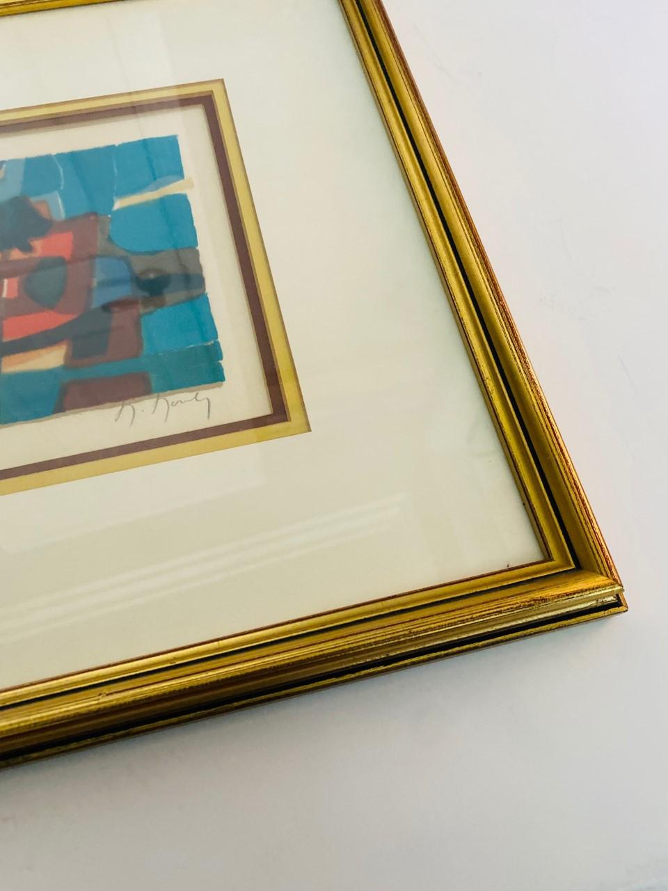 Incredible rendition by Marcel Mouly from 1976 adds beauty of color and modernist essense. This piece is beautifully framed and matted. Signed and numbered, this is a rare piece that exemplifies the work of this French artist.

Viewable Image: