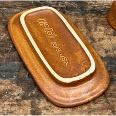 Vintage McCoy Glazed Ceramic Butter Dish
