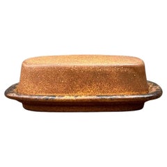 Vintage McCoy Glazed Ceramic Butter Dish
