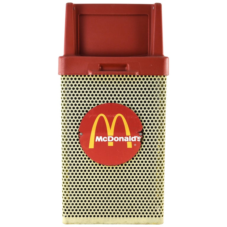 Vintage McDonald's Garbage Receptacle at 1stDibs mcdonalds trash can