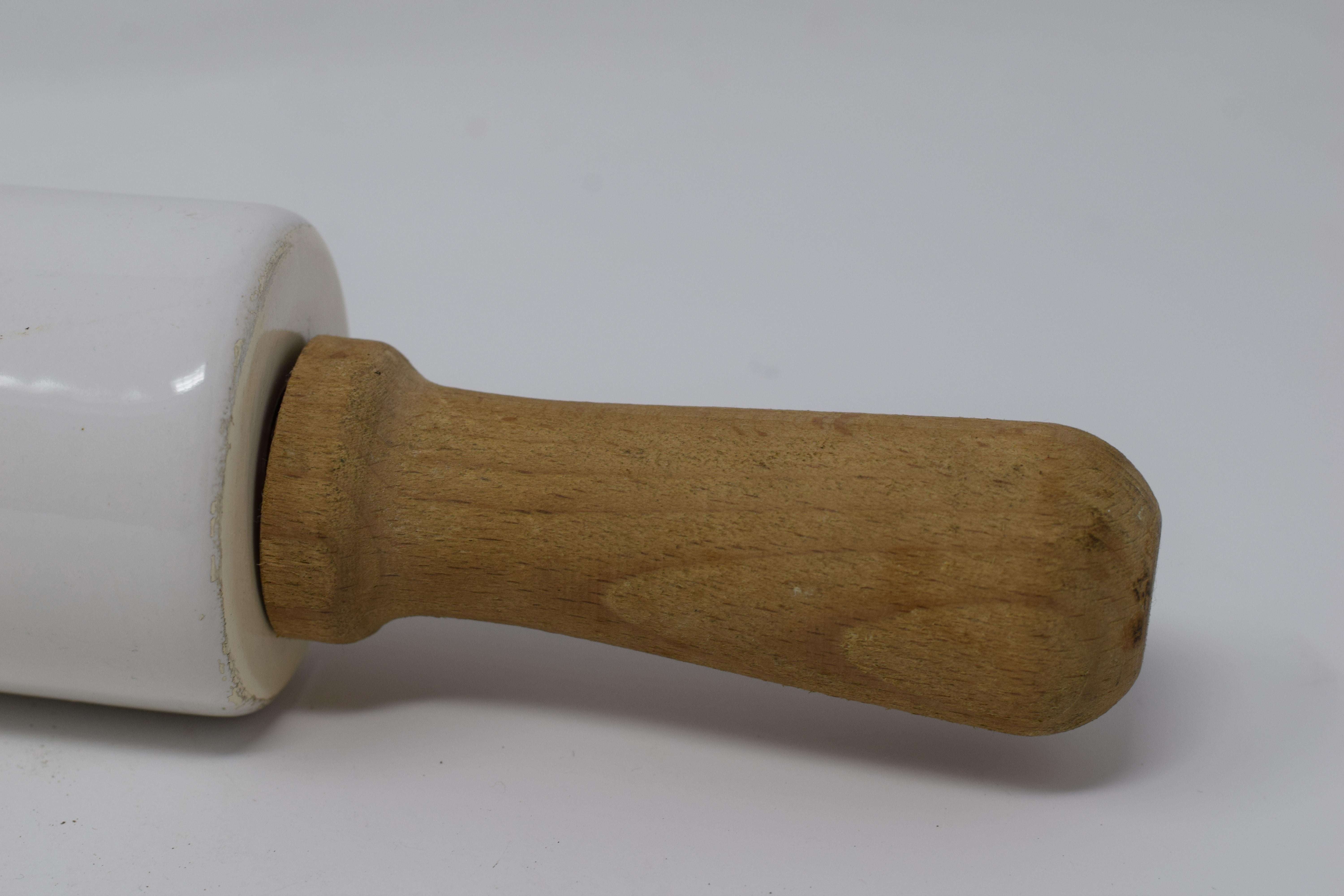 vintage ceramic rolling pin