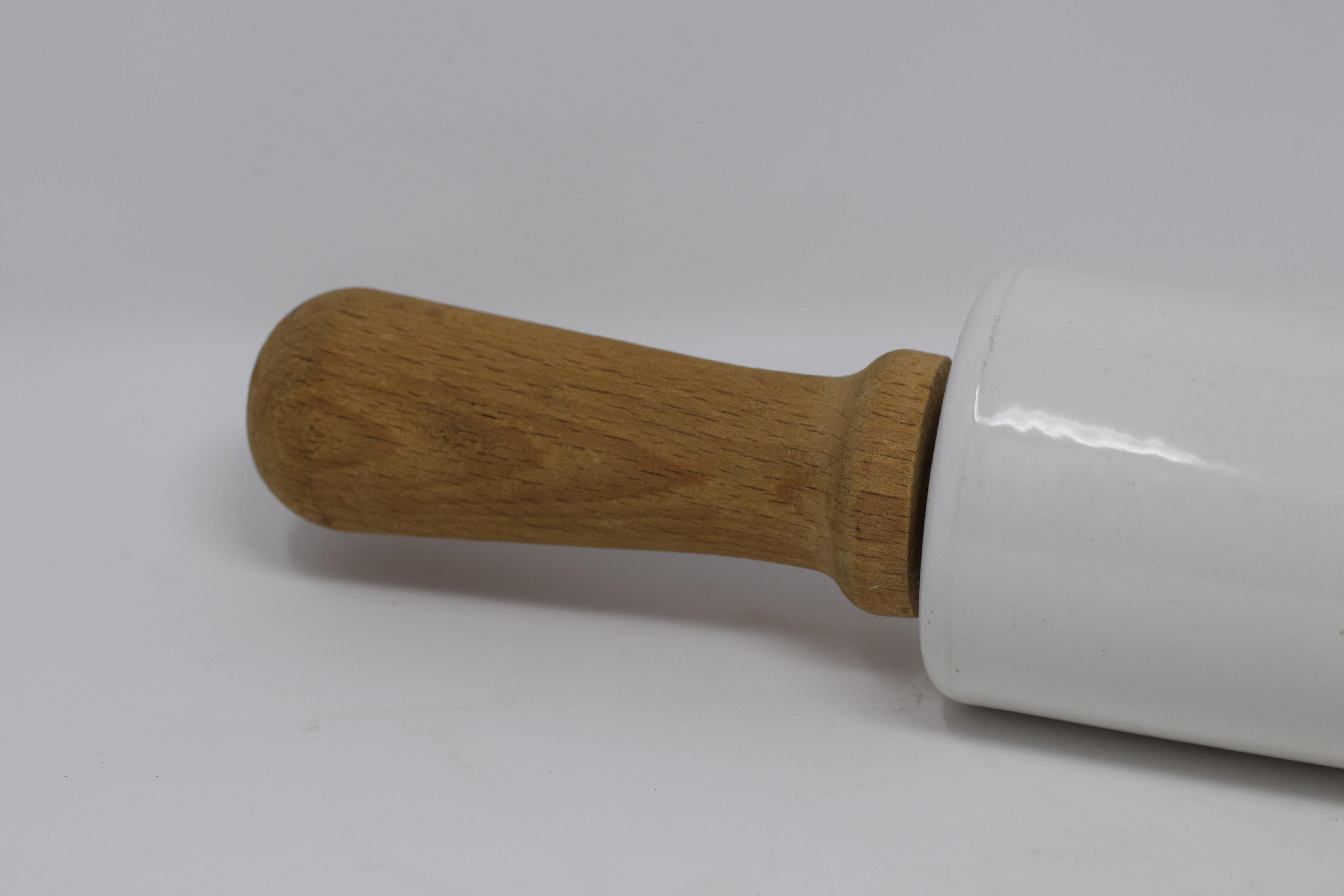 vintage ceramic rolling pin