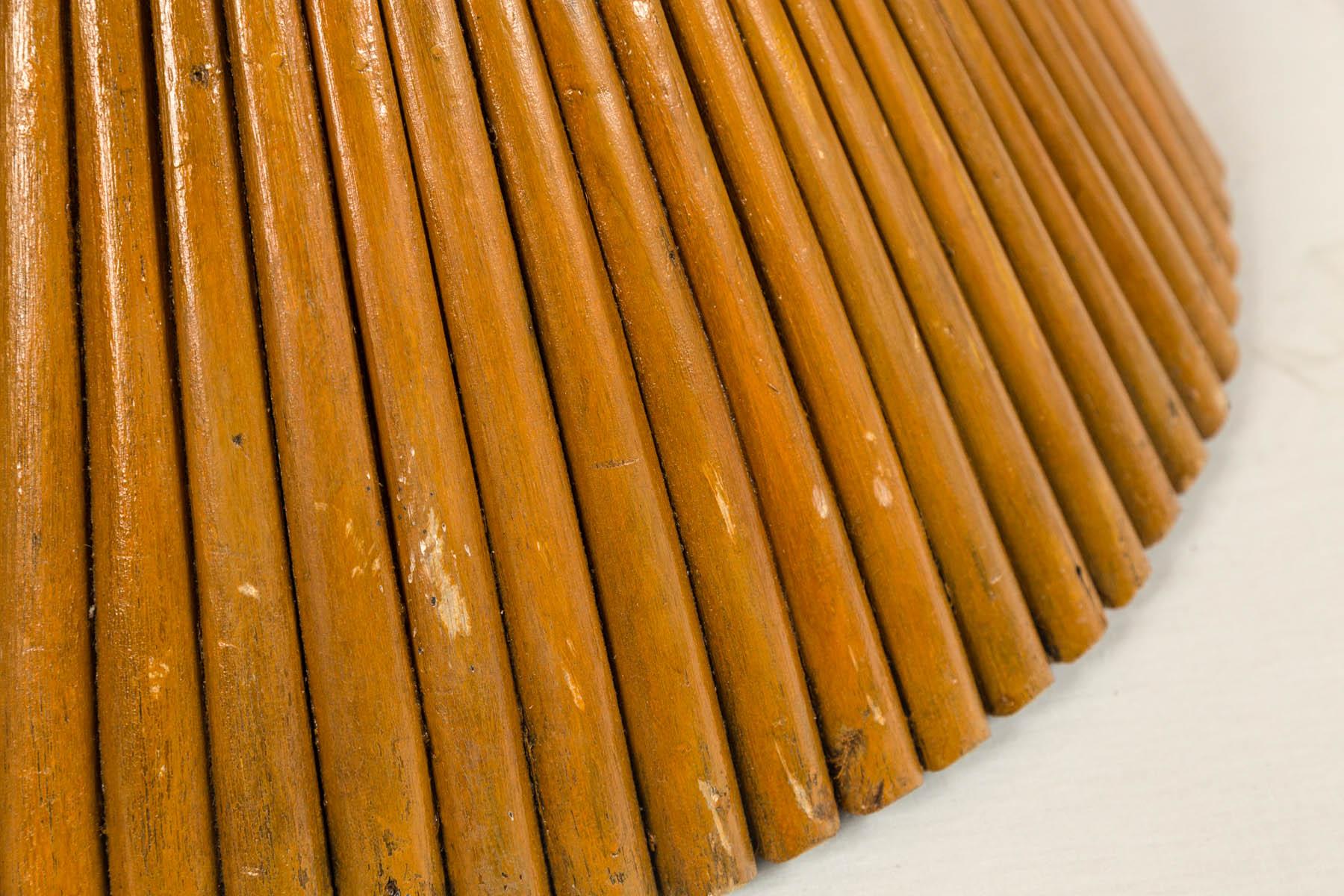 American Vintage McGuire Bamboo Pedestal Table