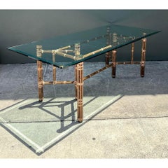 Vintage McGuire Bundled Rattan Rectangle Dining Table