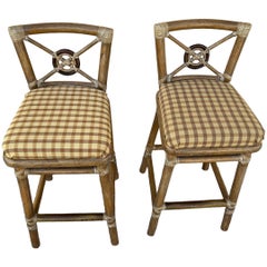 Vintage McGuire Rattan Bar Stools
