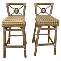 Vintage McGuire Rattan Bar Stools