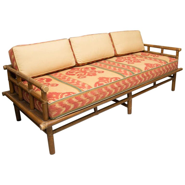 Vintage McGuire Rattan Daybed at 1stDibs