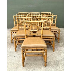 Vintage McGuire Rattan Dining Chairs - Set of 12
