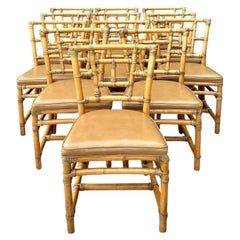 Vintage McGuire Rattan Dining Chairs - Set of 12