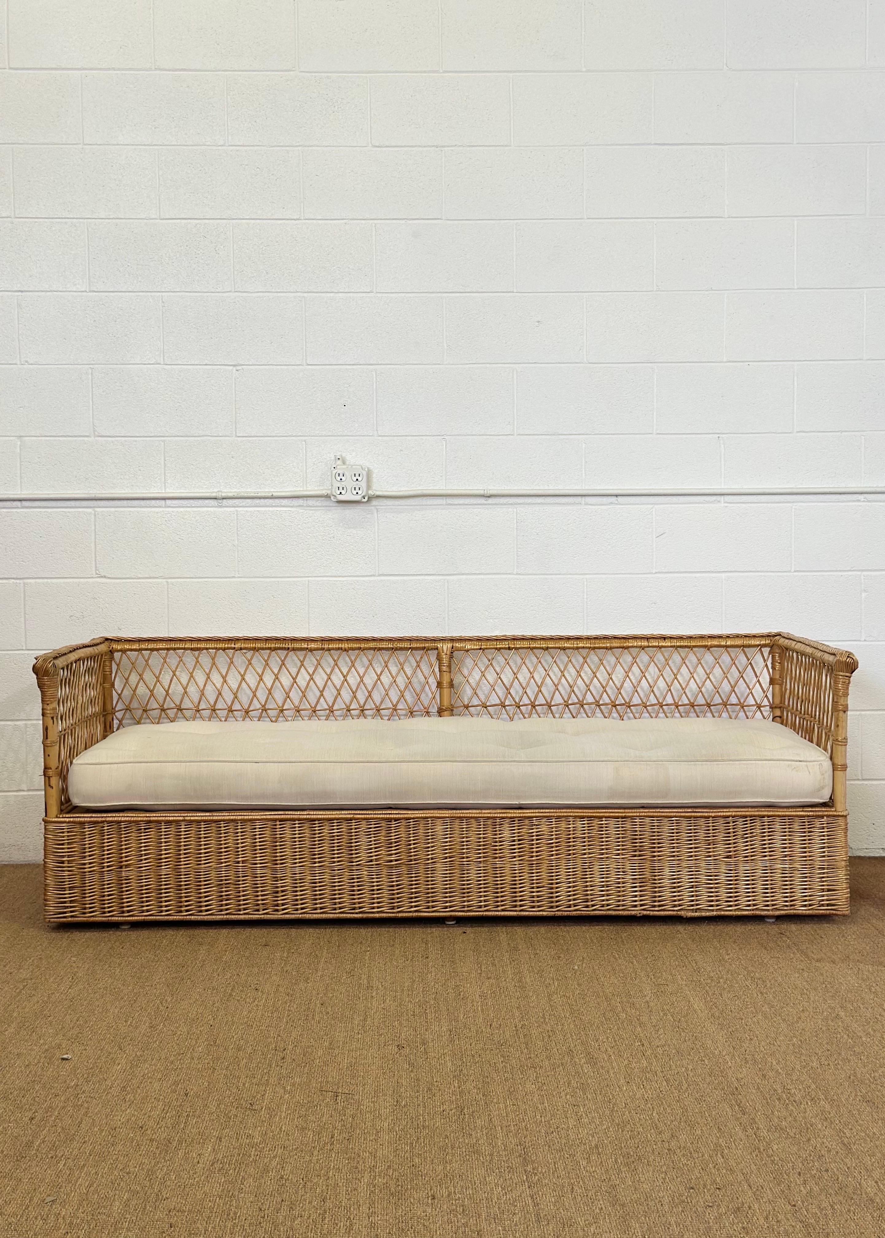 Ensemble de salon Vintage By en rotin avec caisse en osier - 5 pièces en vente 3