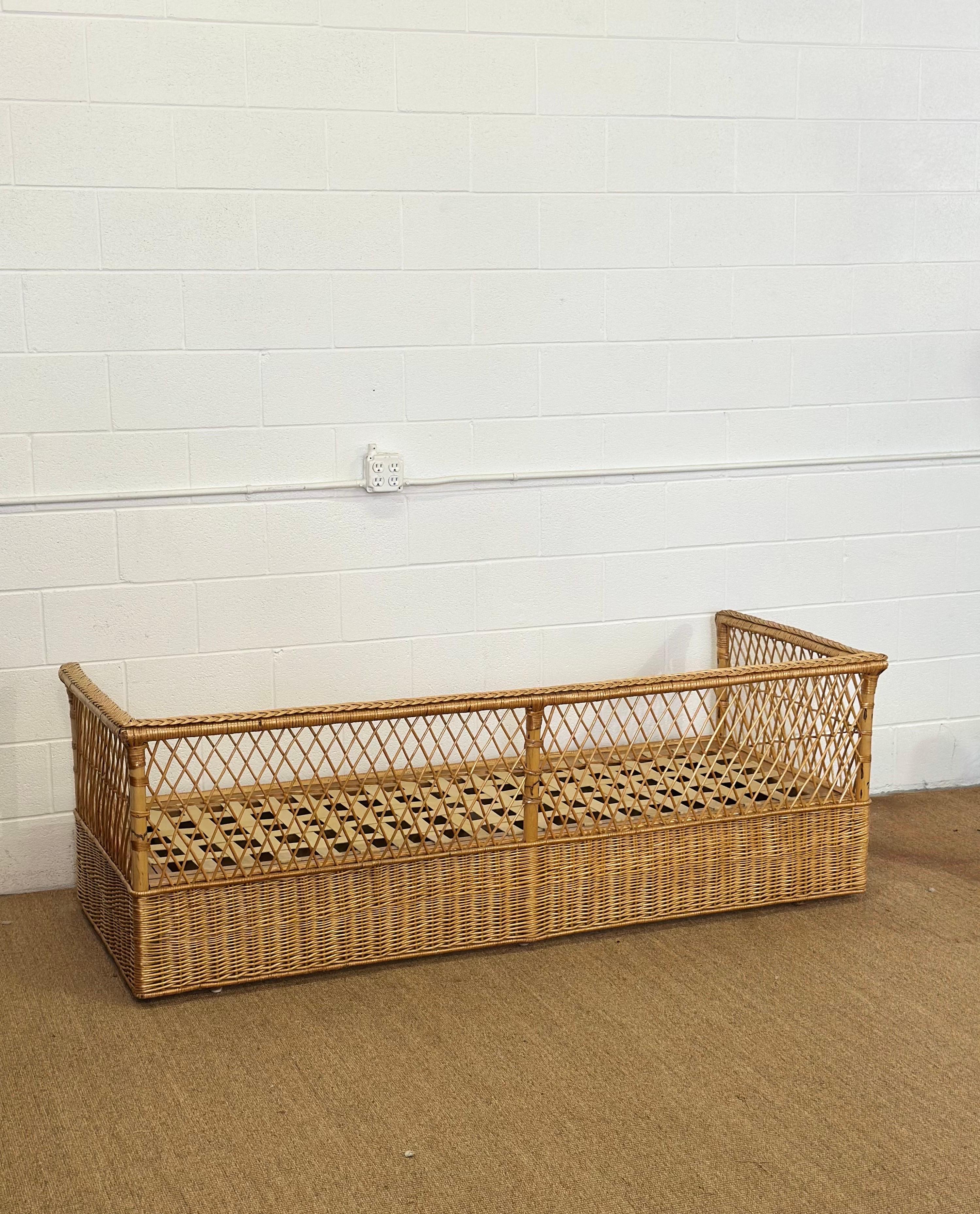 Rotin Ensemble de salon Vintage By en rotin avec caisse en osier - 5 pièces en vente