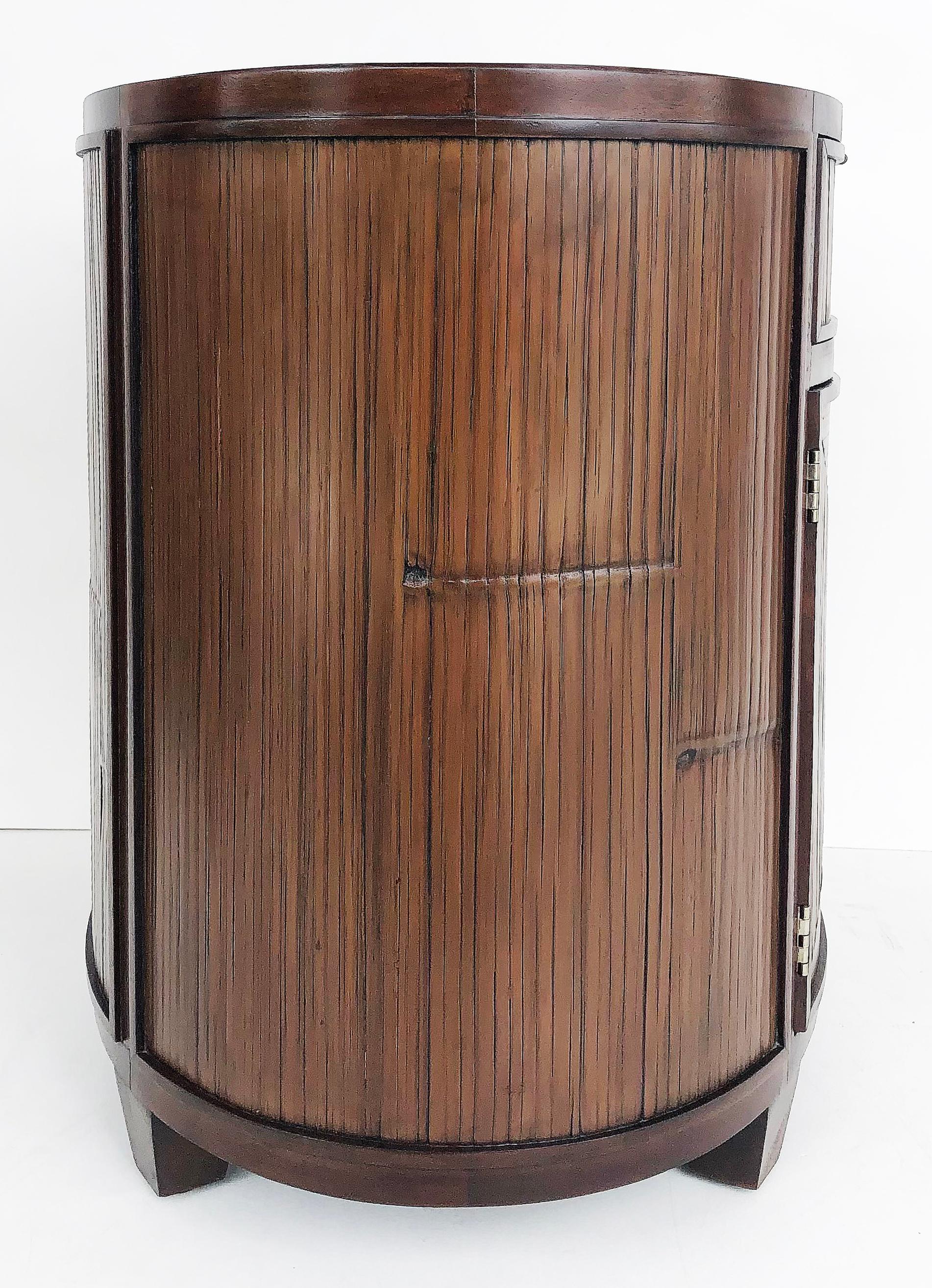 American Vintage McGuire San Francisco Bamboo Drum Side Table or Night Stand