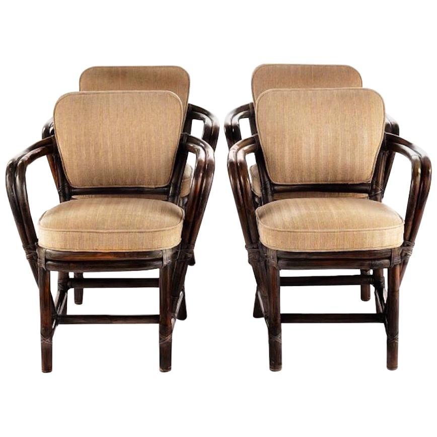 Vintage McGuire San Francisco Rattan Bamboo Dining Armchairs, CLEARANCE, Chairs